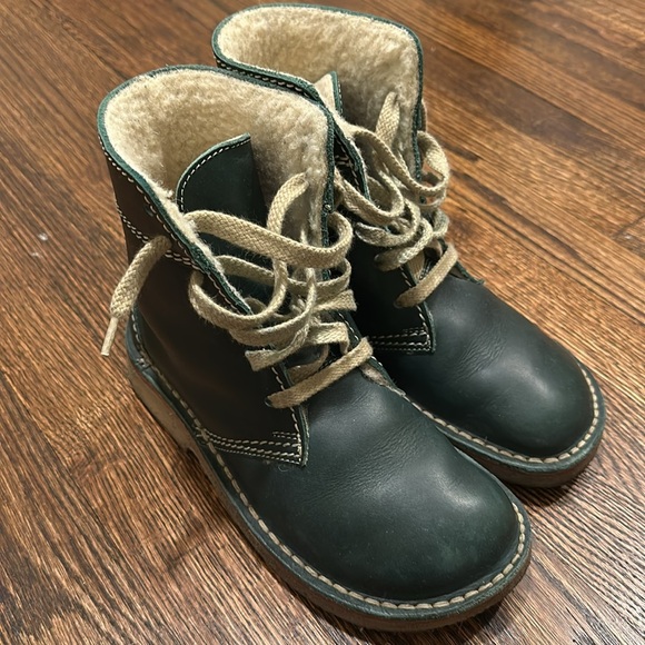 Duckfeet Odense Boots Leather Shearling Lined “New Green” EUC 7 - Picture 7 of 10